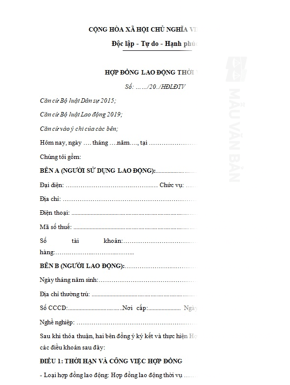 Hợp đồng lao động theo mùa vụ