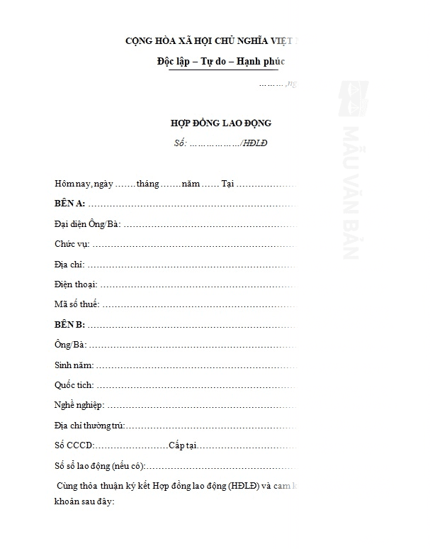 Hợp đồng tuyển dụng