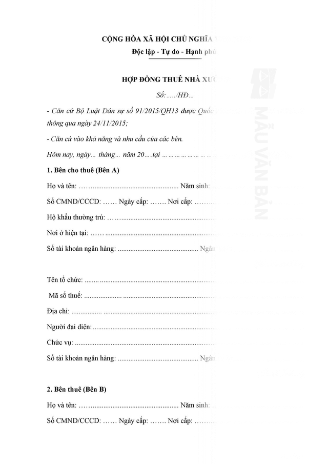 Hợp đồng thuê nhà xưởng
