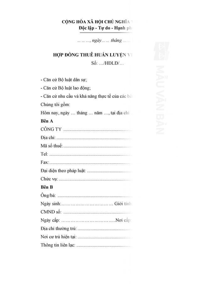 Hợp đồng pt cá nhân