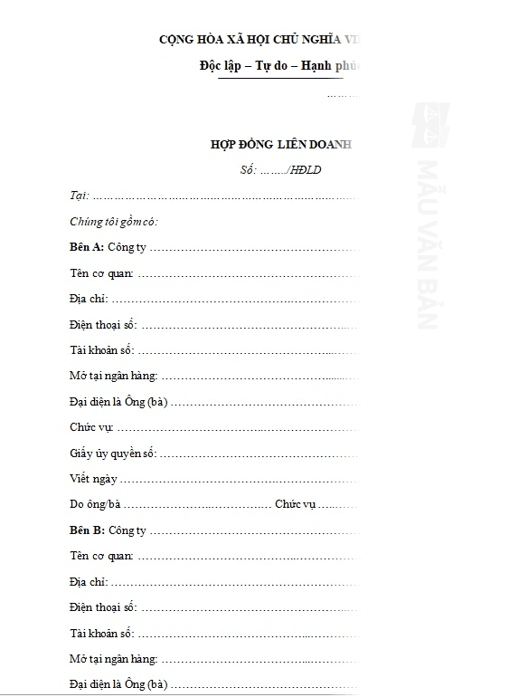 Hợp đồng liên doanh